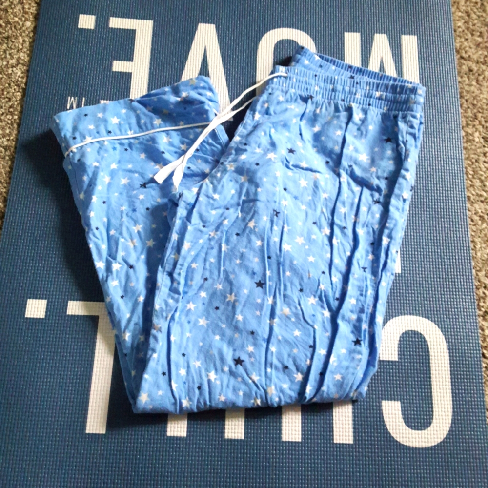 Gap body star print flannel pajama pants